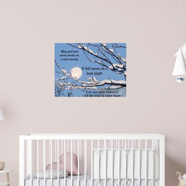 Irish Blessing - Mai Sie warme Worte über Erkältun Poster (Kinderzimmer 2)