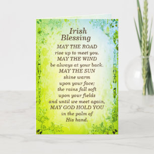 Irish Blessing, Möge die Straße sich erheben, um d Karte