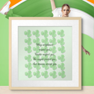 Irish Blessing-Möge Nachbarn dich respektieren ... Poster