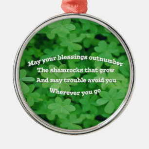 Irish Blessing Ornament Aus Metall