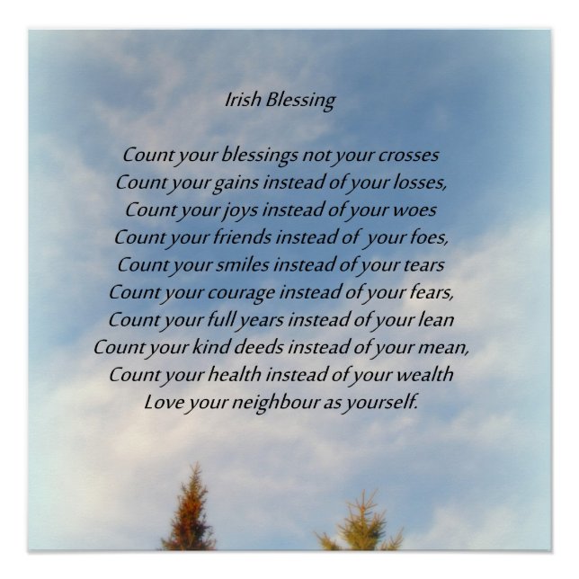 Irish Blessing Poster (Vorderseite)