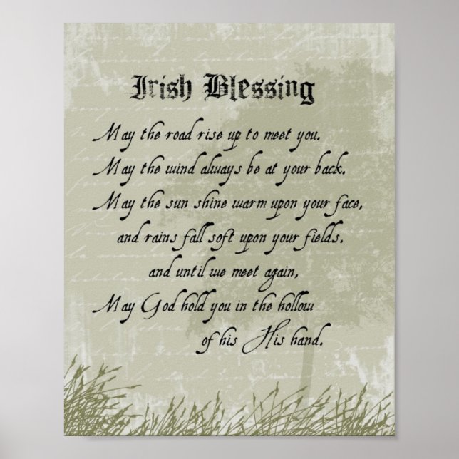Irish Blessing Poster (Vorne)