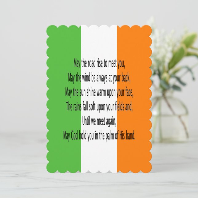 Irish Blessing Prayer Feiertagskarte (Stehend Vorderseite)