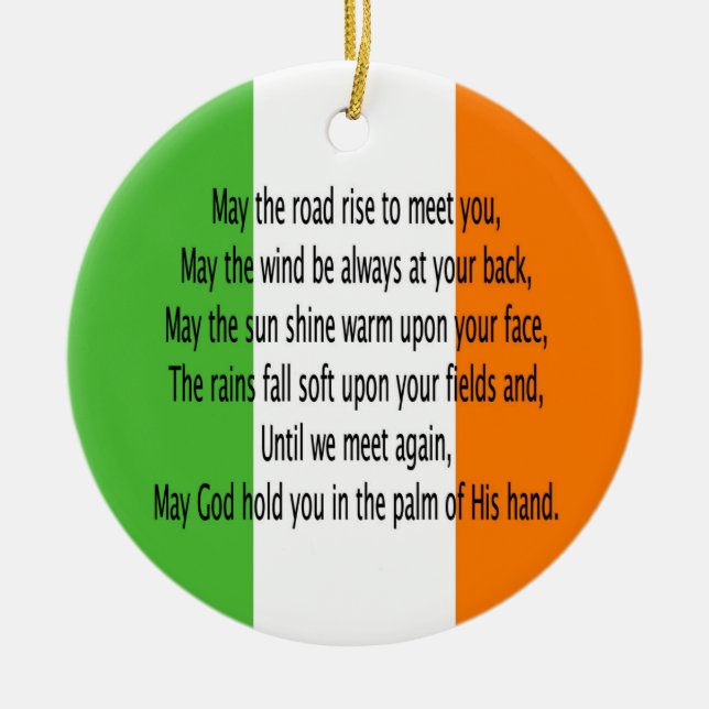 Irish Blessing Prayer Keramik Ornament (Vorne)