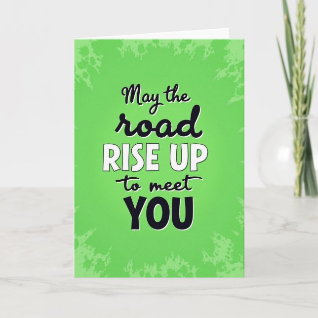 Irish Blessing Road Rise Up Karte (Vorderseite)