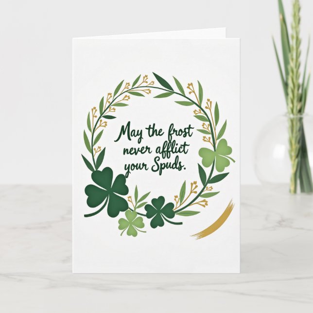 Irish Blessing Spuds Karte (Vorderseite)
