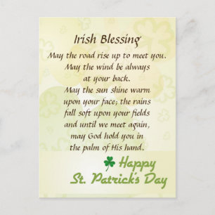 Irish Blessing St. Patrick's Day Custom Postkarte