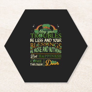 Irish Blessing St Patricks Day Leprechaun Rainbow Untersetzer