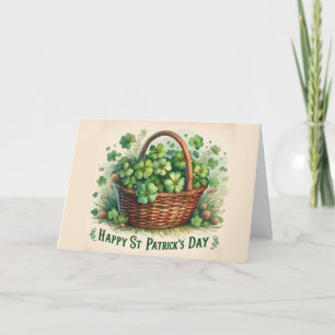 Irish Blessing St Patrick's Kleeblatt Holiday Card Feiertagskarte