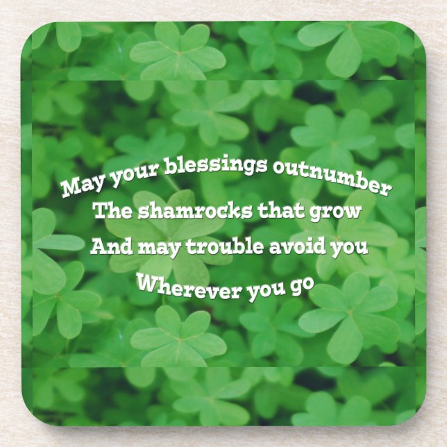 Irish Blessing Untersetzer (Vorderseite)