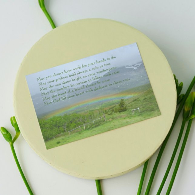 Irish Blessing Valley Rainbow Foto Blank Karte (Von Creator hochgeladen)
