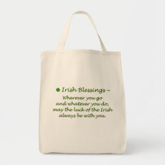 Irish Blessings-Grocery Tote Bag Tragetasche