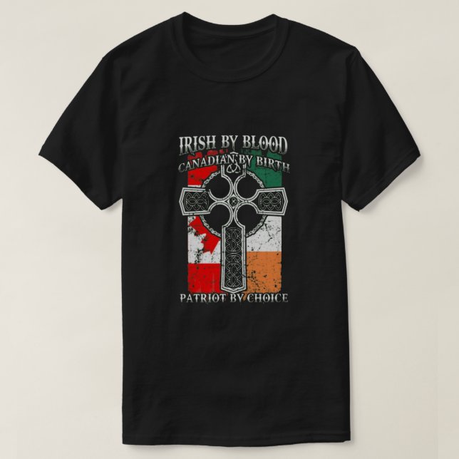 IRISH BLOOD KANADIAN GEBURT T-Shirt (Design vorne)