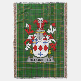 Irish Bloomfield Coat of Arms Familienwappen Irlan Decke