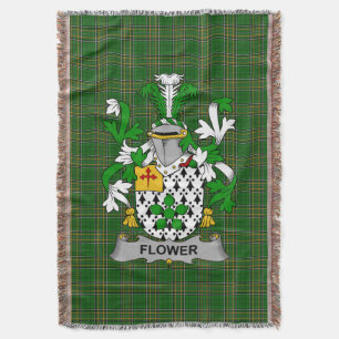 Irish Blume Coat of Arms Familienwappen Irland Decke