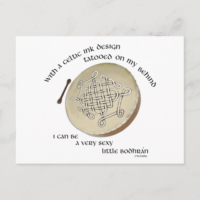 Irish Bodhran - Irish Step Dance Postkarte (Vorderseite)