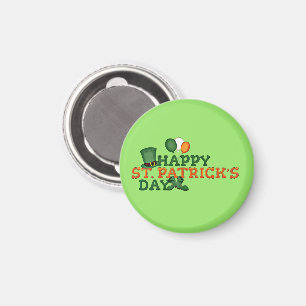 Irish Boots, Hat und Balloons, St. Patricks Day Magnet