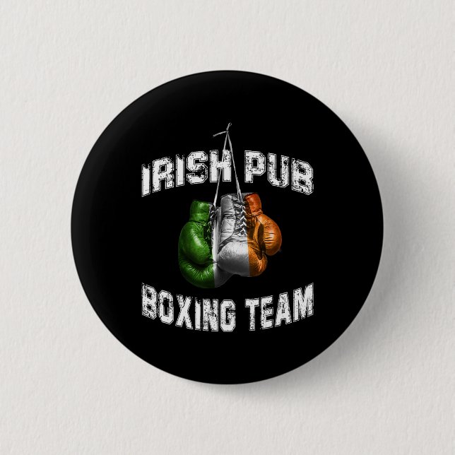 Irish Boxing Funny Ireland Flag Flag - Irish Pub Button (Vorderseite)