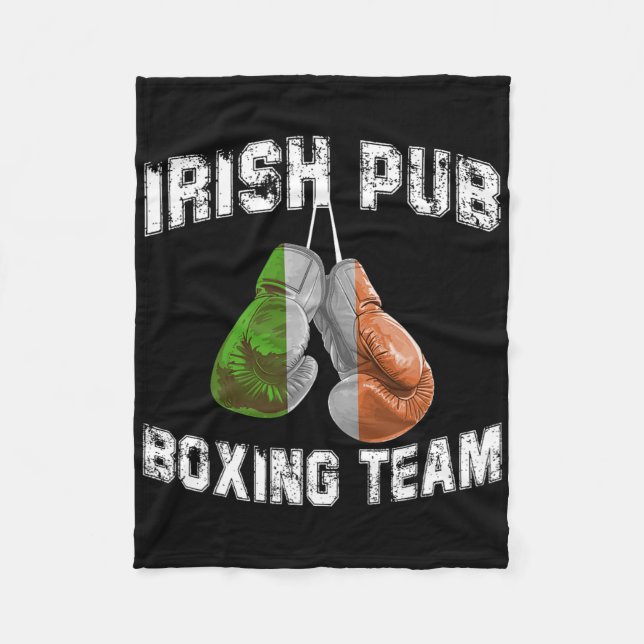 Irish Boxing Funny Ireland Flag Flag - Irish Pub Fleecedecke (Vorderseite)