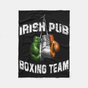 Irish Boxing Funny Ireland Flag Flag - Irish Pub Fleecedecke