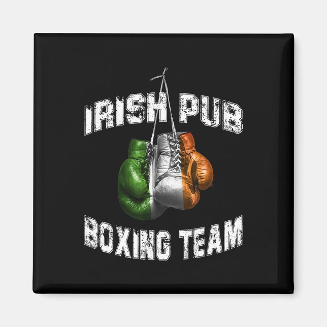 Irish Boxing Funny Ireland Flag Flag - Irish Pub Magnet (Vorne)