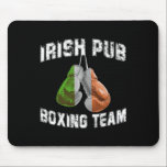 Irish Boxing Funny Ireland Flag - Irish Pub  Mousepad<br><div class="desc">Irish Boxing Funny Ireland Flag - Irish Pub</div>