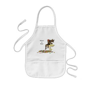 Irish Boy Fairy auf Mushroom Kids Pocket Schürze