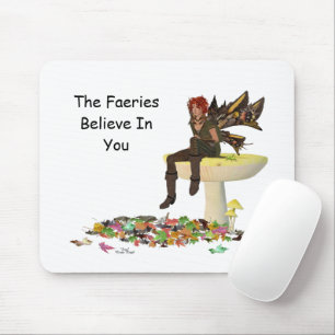 Irish Boy Fairy auf Mushroom Mousepad