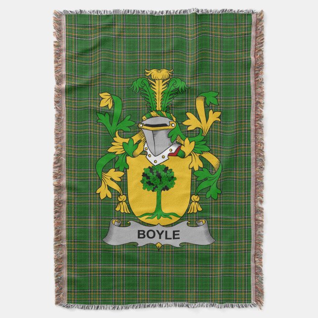 Irish Boyle oder O_Boyle Coat of Arms Familienwapp Decke (Vorderseite Vertikal)