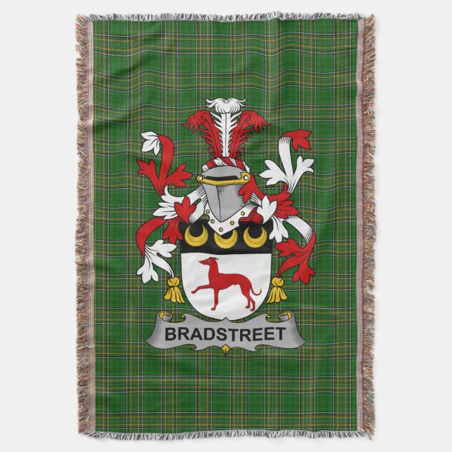 Irish Bradstreet Coat of Arms Familienwappen Irlan Decke (Vorderseite Vertikal)