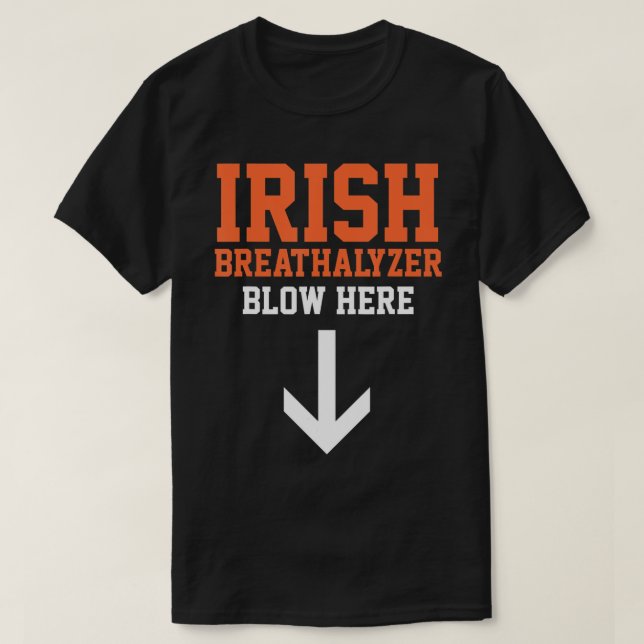 Irish Breathalyzer Shirt Unangemessenes Funny St P (Design vorne)