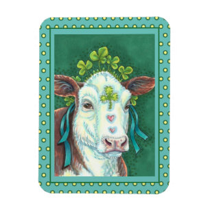 IRISH BRED ST. PATRICK'S DAHEIFER, KLEEBLATT COW MAGNET