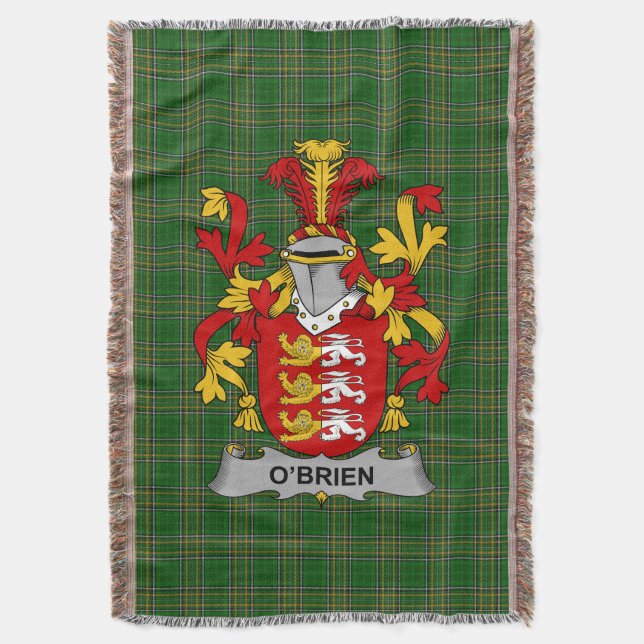 Irish Brien oder O_Brien Coat of Arms Familienwapp Decke (Vorderseite Vertikal)