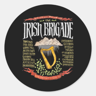 Irish Brigade Ziviler Krieg Runder Aufkleber