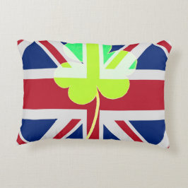 Irish British Flag Kleeblatt Clover St Patrick Ver Dekokissen