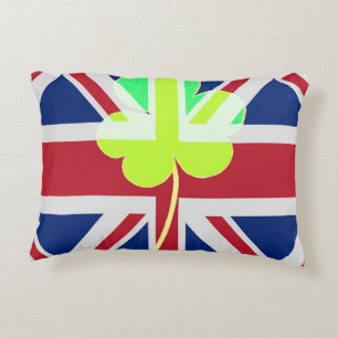 Irish British Flag Kleeblatt Clover St Patrick Ver Dekokissen