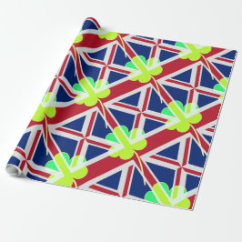 Irish British Flag Kleeblatt Clover St Patrick Ver Geschenkpapier