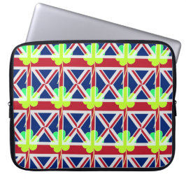 Irish British Flag Kleeblatt Clover St Patrick Ver Laptopschutzhülle