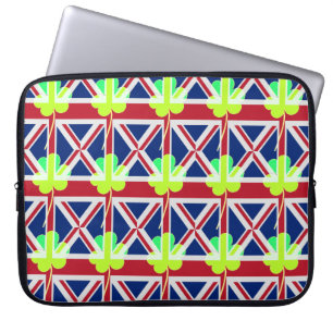 Irish British Flag Kleeblatt Clover St Patrick Ver Laptopschutzhülle