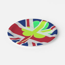 Irish British Flag Kleeblatt Clover St Patrick Ver Pappteller