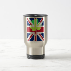 Irish British Flag Kleeblatt Clover St Patrick Ver Reisebecher