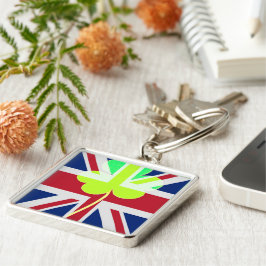 Irish British Flag Kleeblatt Clover St Patrick Ver Schlüsselanhänger