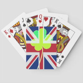 Irish British Flag Kleeblatt Clover St Patrick Ver Spielkarten