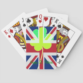 Irish British Flag Kleeblatt Clover St Patrick Ver Spielkarten