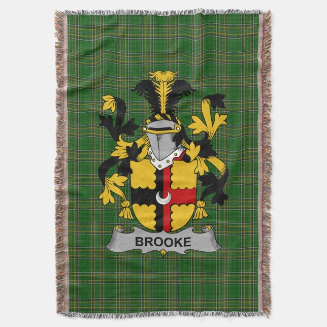 Irish Brooke Coat of Arms Familienwappen Irland Decke (Vorderseite Vertikal)