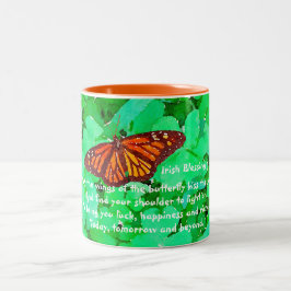 Irish Butterfly Segen Zweifarbige Tasse