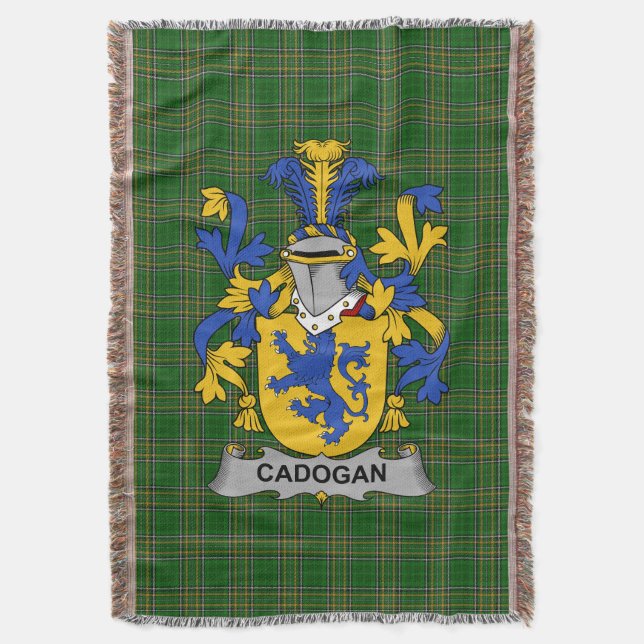 Irish Cadogan Coat of Arms Familienwappen Irland Decke (Vorderseite Vertikal)