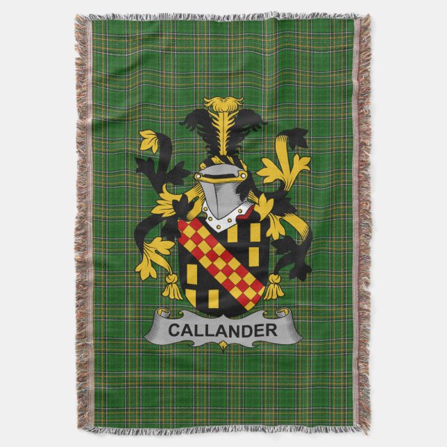 Irish Callander Coat of Arms Familienwappen Irland Decke (Vorderseite Vertikal)
