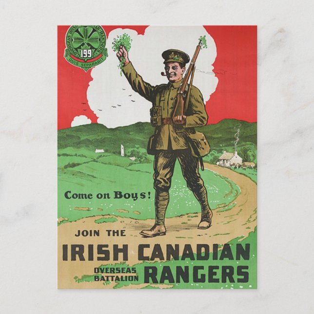 Irish Canadian Rangers Postkarte (Vorderseite)