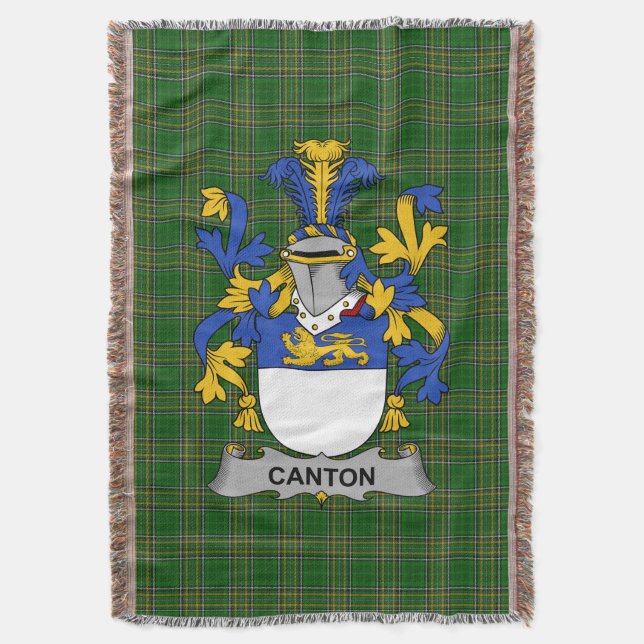 Irish Canton Coat of Arms Familienwappen Irland Decke (Vorderseite Vertikal)